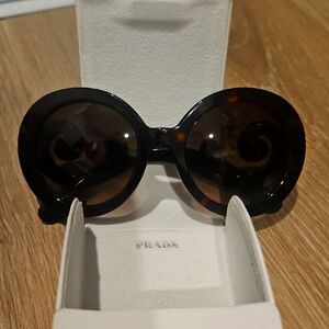 Prada Black Round Sunglasses